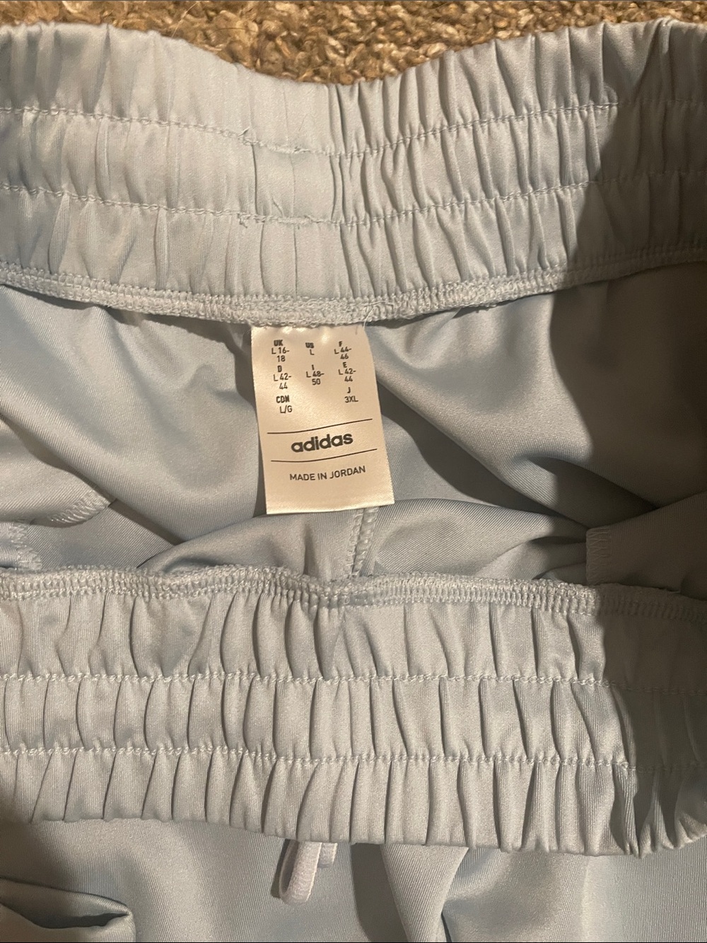 Adidas Light Blue Track Pants with Side Stripes - Picture 2 of 5